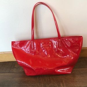 Kate Spade tote/ purse red with hearts pattern
